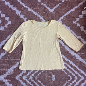 Polka dot buttery yellow vintage top